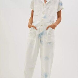 Pistola Grover Tie-Dye Denim Jumpsuit - Size Small